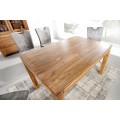 Venkovský obdélníkový jídelní stůl Massive ze světlého palisandrového dřeva s přírodní kresbou 120 cm