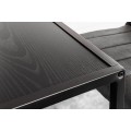 Moderní barový stůl Industria negra s dřevěnou vrchní deskou a kovovými nožičkami v industriálním stylu černá 120 cm