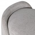 Luxusní moderní lavice Nubilia s čalouněním v oblačné šedé barvě s designovými bočními opěrkami 163 cm