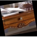Luxusní rustikální italský pracovní stůl Heriss z masivu se třemi zásuvkami 139 cm