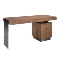 Luxusní kancelářský stůl Vita Naturale ze dřeva s ořechovým dýhováním v přírodní hnědé barvě