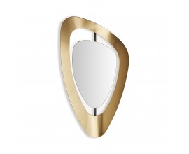 Luxusní art deco nástěnné zrcadlo Tres Esquinas s atypickým trojúhelníkovým rámem se zaoblenými rohy zlatá 106 cm