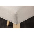 Venkovská stylová jídelní židle Silloth s béžovým čalouněním a chesterfield prošíváním 104cm