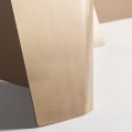 Luxusní art deco obdélníkový stůl Cortina s černou mramorovou deskou a nohama se zvlněným designem ve zlaté barvě 240 cm