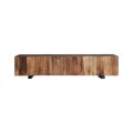 Luxusní moderní konferenční stolek Elmond z bukového dřeva v hnědých přírodních odstínech s kresbou letokruhů 160 cm