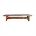 Luxusní obdélníkový konferenční stolek Elmond v koloniálním stylu z bukového dřeva s vyřezávanou podstavou světle hnědá 180 cm