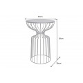 Industriální kulatý příruční stolek Esme s designovou podstavou z tvarovaných kovových tyčí černá 52 cm