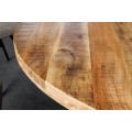 Přírodní hnědé provedení vrchní desky jídelního stolu Steele Craft z mangového dřeva