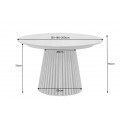 Moderní světle hnědý jídelní stůl Davidson kulatý rozkládací 120-200cm