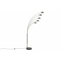 Designová moderní stojací lampa Five Lights chromová