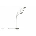 Designová moderní stojací lampa Five Lights chromová