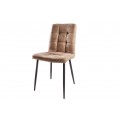 Čalouněná designová židle Modena s tmavošedým potahem z mikrovlákna 87cm