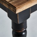 Luxusní černý obdélníkový vintage jídelní stůl Zena Noir s vyřezávanýma nohama a vrchní deskou v hnědé barvě 200 cm