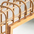 Luxusní zlaté art deco otočné nástěnné zrcadlo Philip s rámem s drátěným designem 76 cm