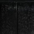 Luxusní černý příborník Alaric se čtyřmi dvířky s designem čalouněných polštářů z mangového dřeva 160 cm