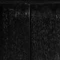 Luxusní čtyřdveřový příborník Alaric z mangového dřeva s designem čalouněných polštářů černá 190 cm