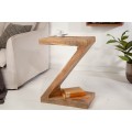 Industriální příruční stolek ZET z masivního mangového dřeva 60cm