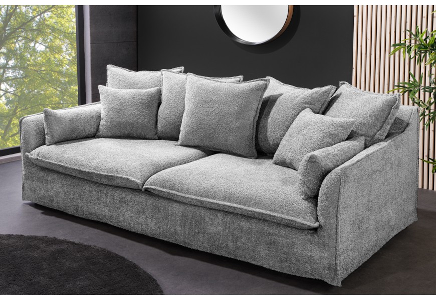 Designová dvoumístná sedačka Heaven s šedým čalouněním 200cm