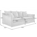 Designová dvoumístná sedačka Heaven s šedým čalouněním 200cm