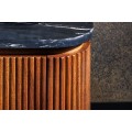 Art deco televizní stolek Gatsby s mramorovou deskou v černé barvě z mangového dřeva 160 cm