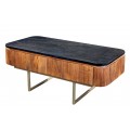 Designový art deco konferenční stolek z mangového dřeva z kolekce Gatsby s mramorovým designem 110 cm