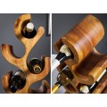Designový stojan na víno Milena z exotického lakovaného dřeva Suar 101 cm