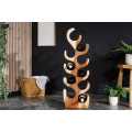 Designový stojan na víno Milena z exotického lakovaného dřeva Suar 80 cm
