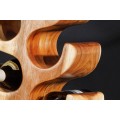 Designový stojan na víno Milena z exotického lakovaného dřeva Suar 80 cm