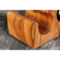 Designový stojan na víno Milena z exotického lakovaného dřeva Suar 50 cm