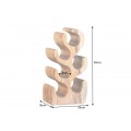 Designový stojan na víno Milena z exotického lakovaného dřeva Suar 50 cm