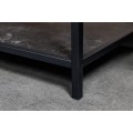 Industri&aacute;ln&iacute; reg&aacute;l Industria Marble s policemi s mramorov&yacute;m designem v antracitov&eacute; čern&eacute; barvě 185 cm