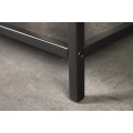 Industri&aacute;ln&iacute; čern&yacute; reg&aacute;l Industria Marble v antracitov&eacute;m odst&iacute;nu a policemi s mramorov&yacute;m designem 185 cm