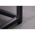 Industri&aacute;ln&iacute; antracitov&yacute; čern&yacute; set čtvercov&yacute;ch konferenčn&iacute;ch stolků Industria Marble s mramorov&yacute;m designem 45 cm