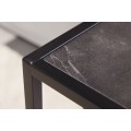 Industriální černý příruční stolek Industria Marble s vrchní deskou s mramorovým designem v antracitovém odstínu 63 cm