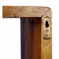 Luxusní čtvercová hnědá nástěnná police Norse z exotického dřeva mindi 40 cm