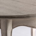 Luxusní rozkládací jídelní stůl Vinny s vintage nádechem v kulatém tvaru v provensálském stylu v bílé barvě