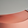 Luxusní art deco konferenční stolek Calla s moderním kruhovým designem bílá růžová 76 cm