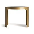 Luxusní glamour příruční stolek Moneo s vrchní deskou z černého skla a designovou zlatou podstavou 55 cm