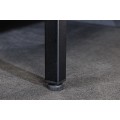 Industriální moderní černý televizní stolek Industria Durante s dvojitými dvířky a skleněnými žebrovanými výplněmi 90 cm