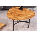 Designový masivní konferenční stolek Dalbergio s trojúhelníkovou vrchní deskou ze sheeshamového dřeva 42 cm