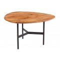 Designový masivní konferenční stolek Dalbergio s trojúhelníkovou vrchní deskou ze sheeshamového dřeva 42 cm