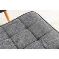 Skandinávská designová šedá čalouněná taburetka Scandinavia se světlými dřevěnými nožičkami 39 cm