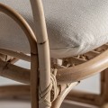 Luxusní ratanové zahradní křeslo Bonaire se vzdušným polobloukovým designem opěrek světle hnědá bílá 100 cm