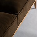 Luxusní koloniální dvojsedačka Vienna s hnědým prošívaným čalouněním v chesterfield stylu 228 cm