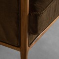 Luxusní koloniální dvojsedačka Vienna s hnědým prošívaným čalouněním v chesterfield stylu 228 cm