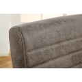 Designová šedě černá industriální konzolová jídelní židle Imperial s čalouněním s efektem záměrného zestárnutí 91 cm