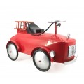 Designová červená retro dekorace Coche ve tvaru hasičského auta 72 cm