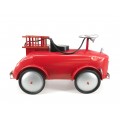 Designová červená retro dekorace Coche ve tvaru hasičského auta 72 cm