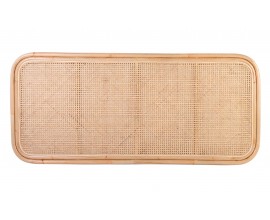 Retro ratanové čelo postele Rotto ve světle hnědé barvě s vídeňským výpletem 165 cm