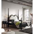 Luxusní postel VINTAGE DARK s okrasnými sloupky 160cm